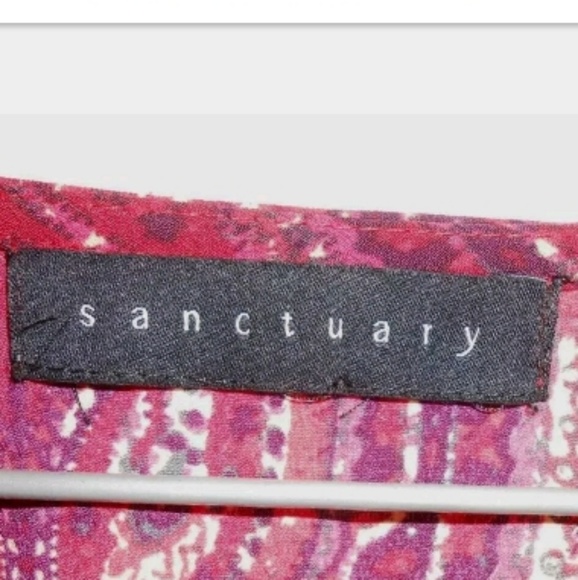 Sanctuary Dark Red Boho Babydoll Top Small - Picture 3 of 4